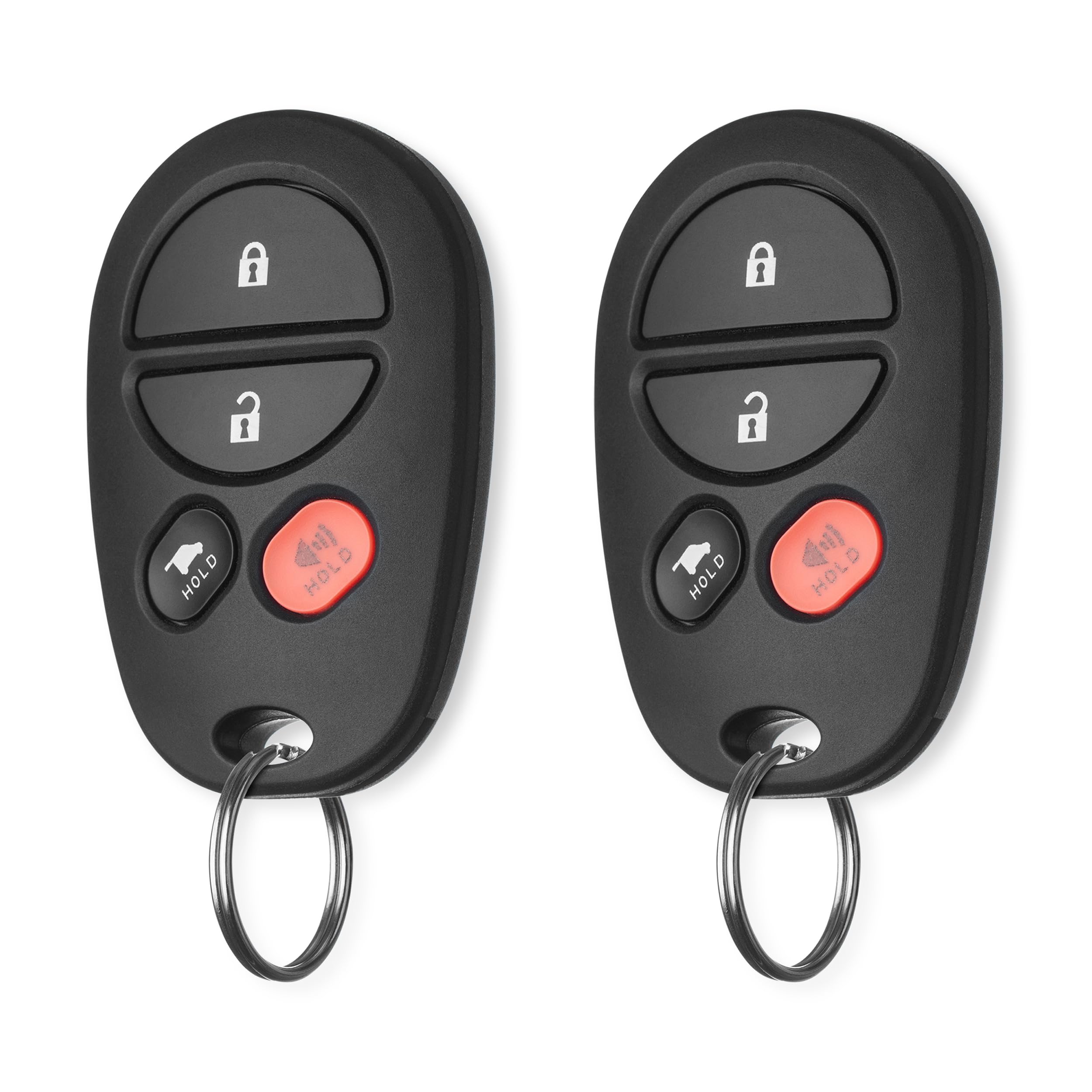 FOBTEK Key Fob Keyless Entry Remote for Toyota Sequoia Sienna Avalon Replacement for GQ43VT20T, 89742-0C040 (4-Button)